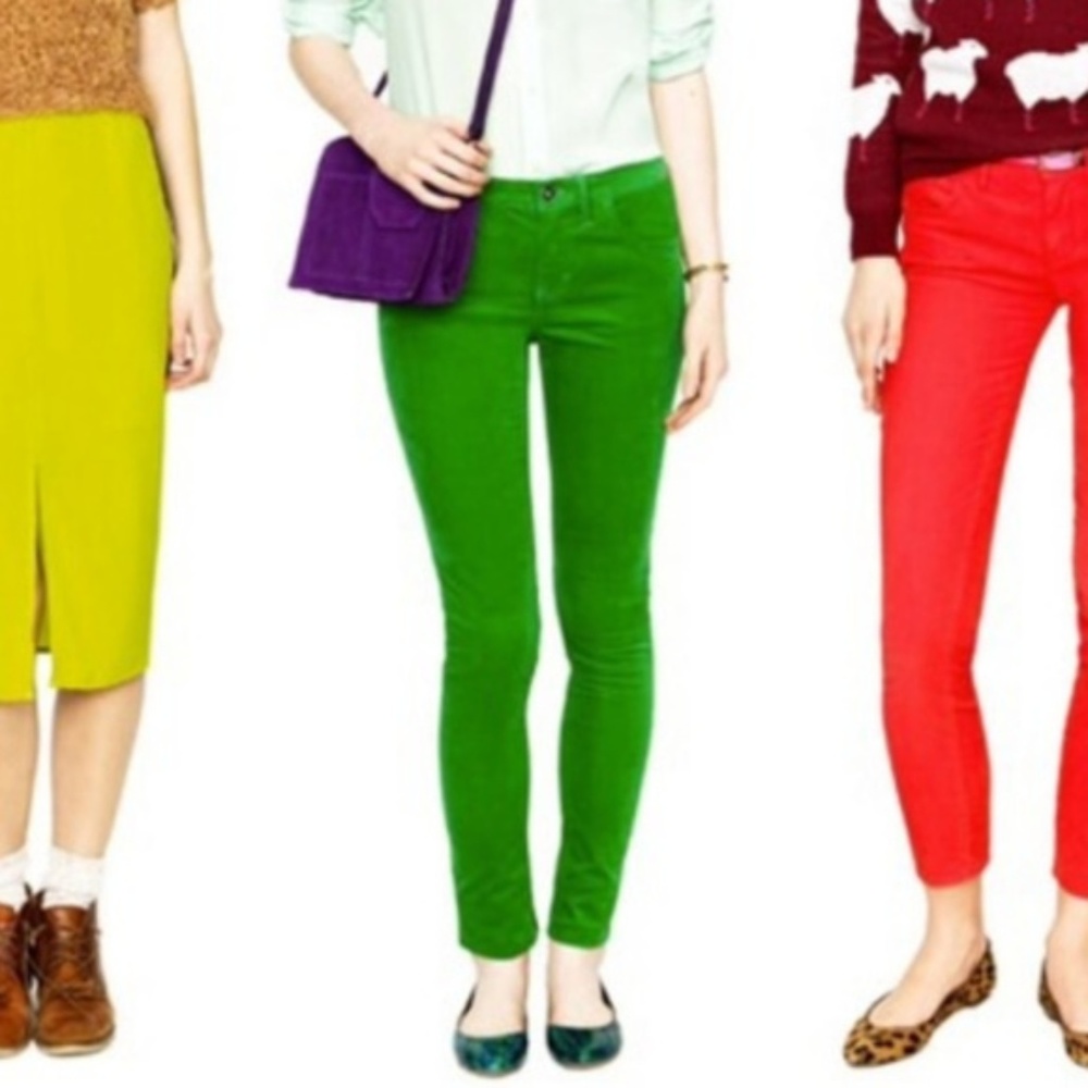 Madewell Kelly Green Skinny Skinny Cords / 27 x 32